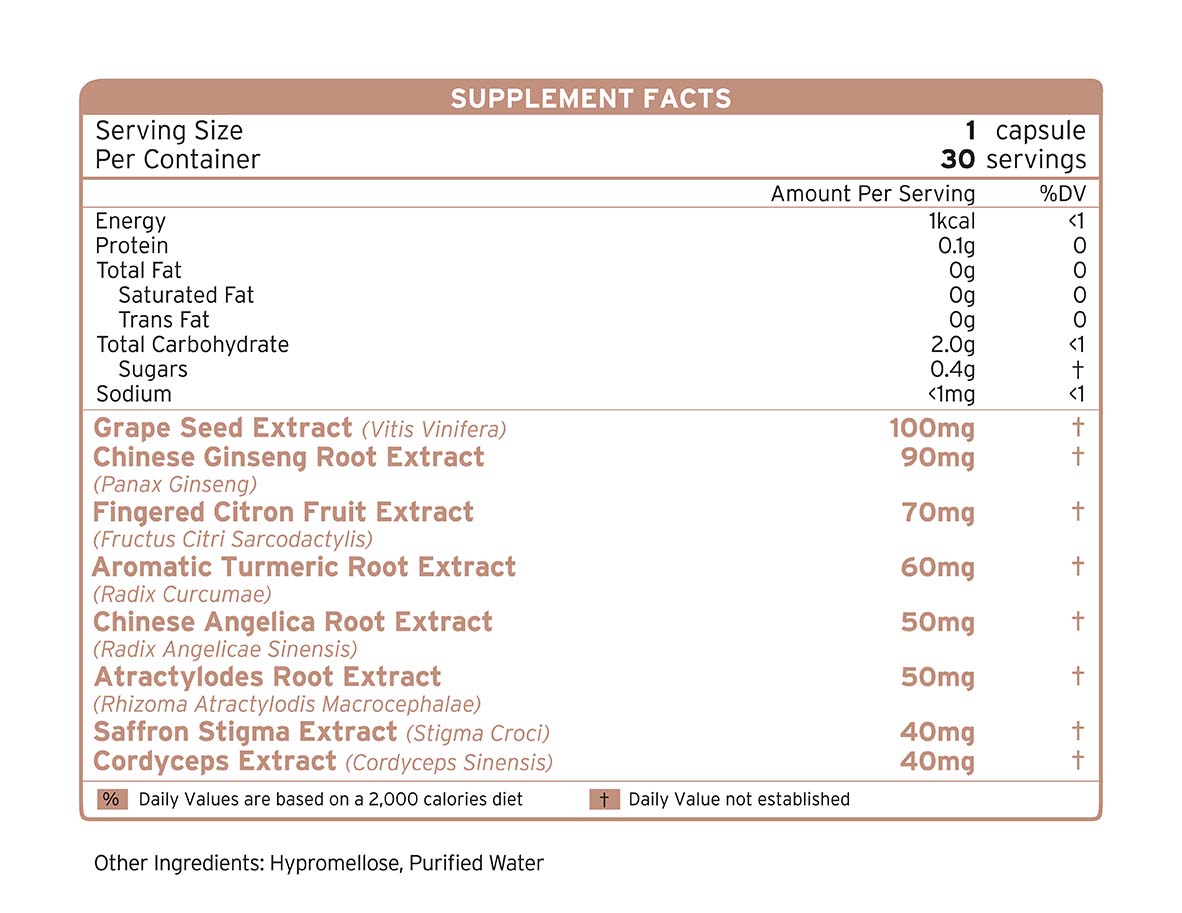 DORS supplement facts