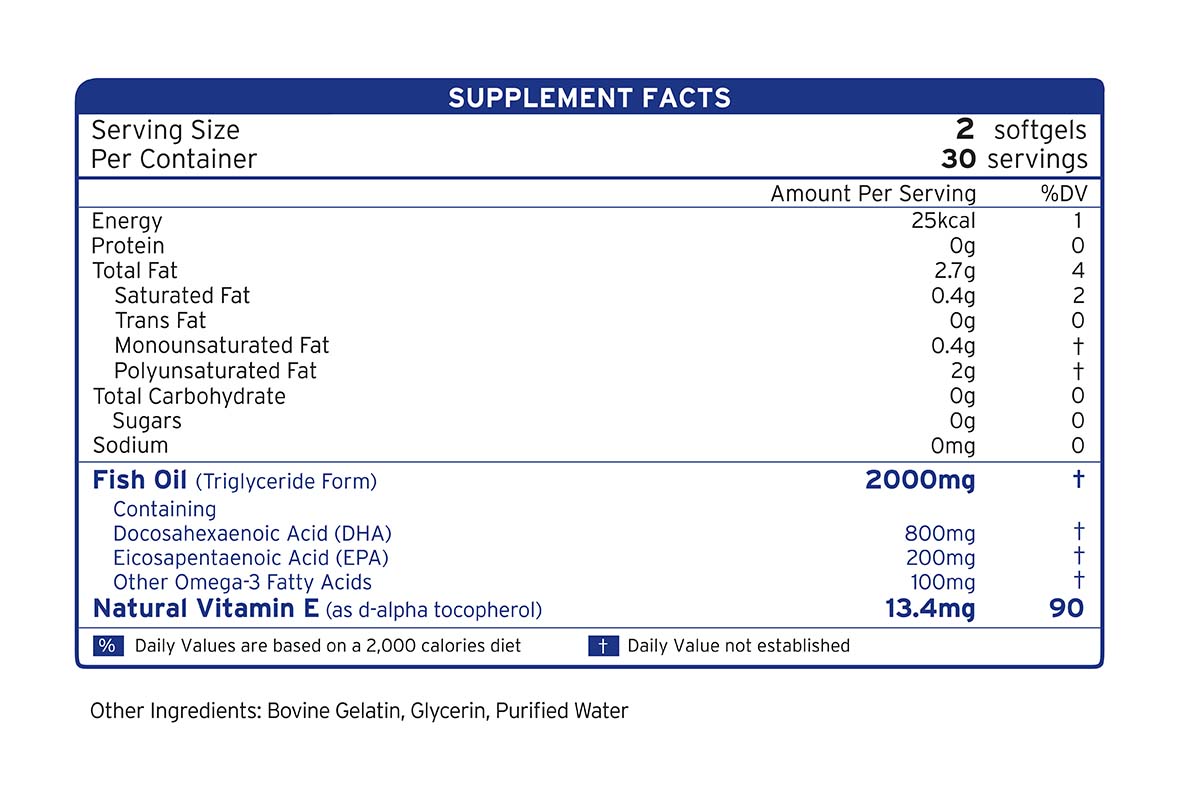 ProDHA supplement facts